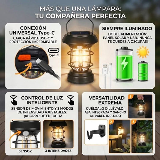 Lámpara Inteligente Con Panel Solar