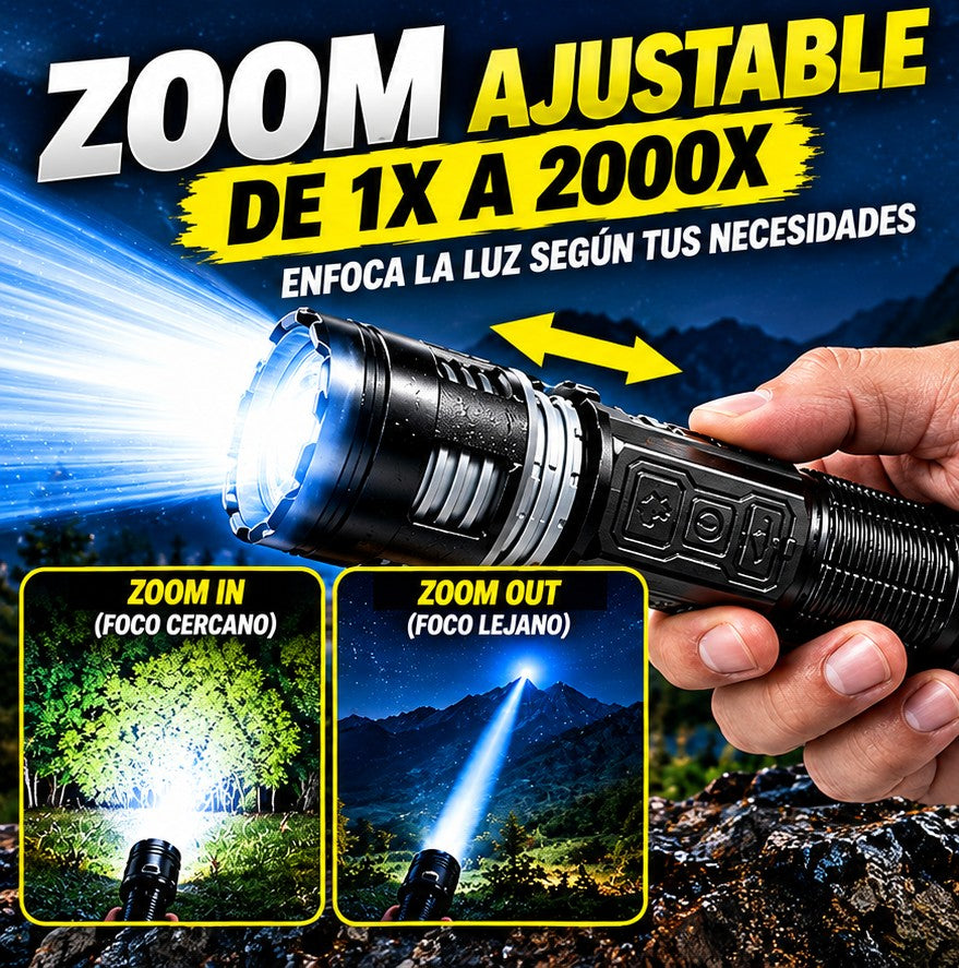 Linterna Táctica Zoom Ajustable
